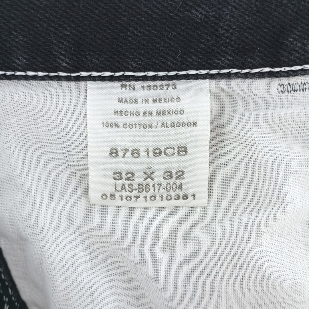 Rustler Black Denim Straight Denim Pants for Men, W32 equivalent cotton black type Vintage Second Hand