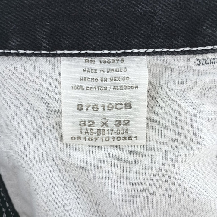 Rustler Black Denim Straight Denim Pants for Men, W32 equivalent cotton black type Vintage Second Hand