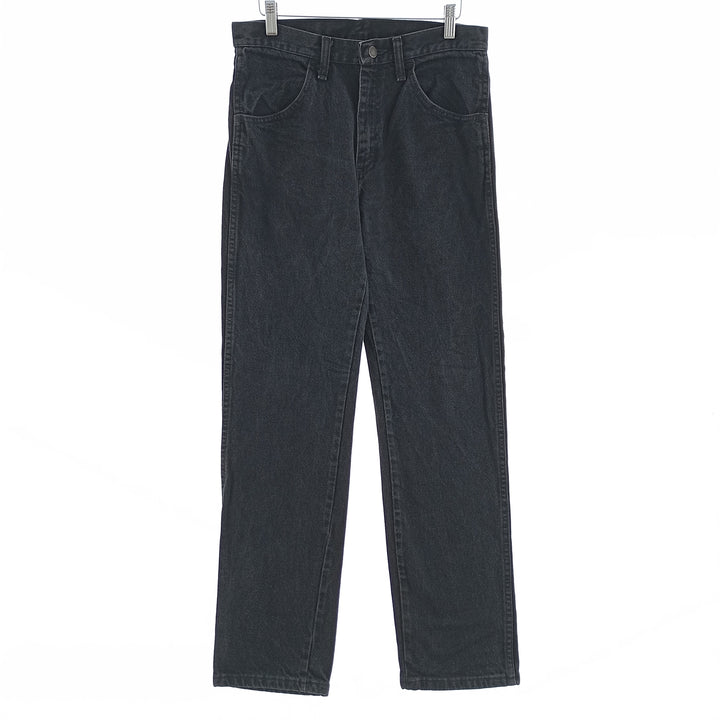 Rustler Black Denim Straight Denim Pants for Men, W30 equivalent cotton black type Vintage Second Hand