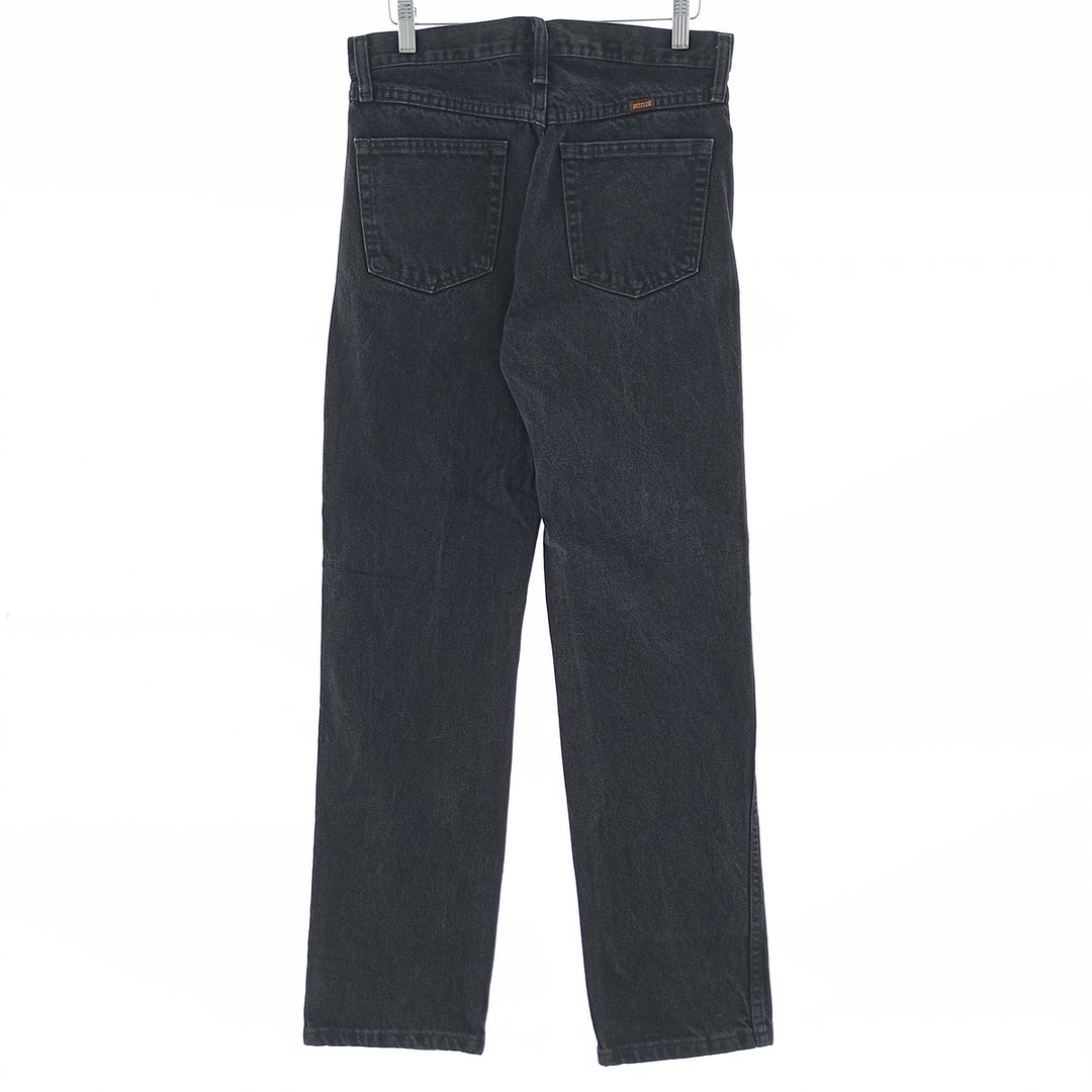 Rustler Black Denim Straight Denim Pants for Men, W30 equivalent cotton black type Vintage Second Hand