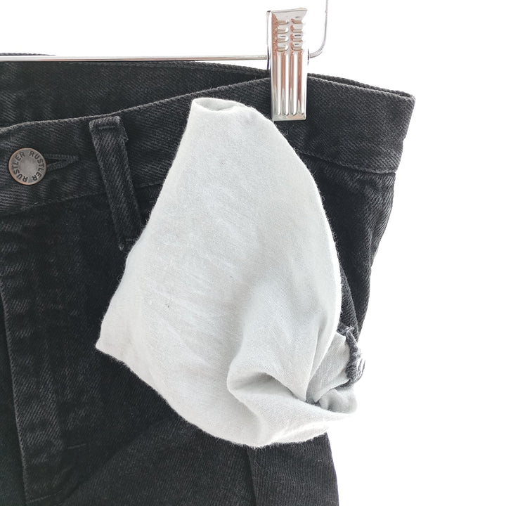 Rustler Black Denim Straight Denim Pants for Men, W30 equivalent cotton black type Vintage Second Hand