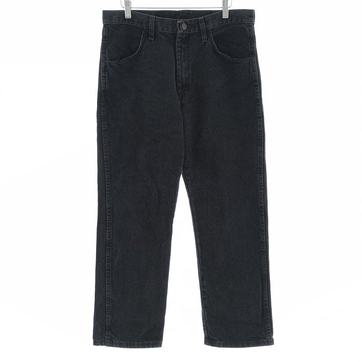 Rustler Black Denim Straight Denim Pants for Men, W34 equivalent cotton black type Vintage Second Hand