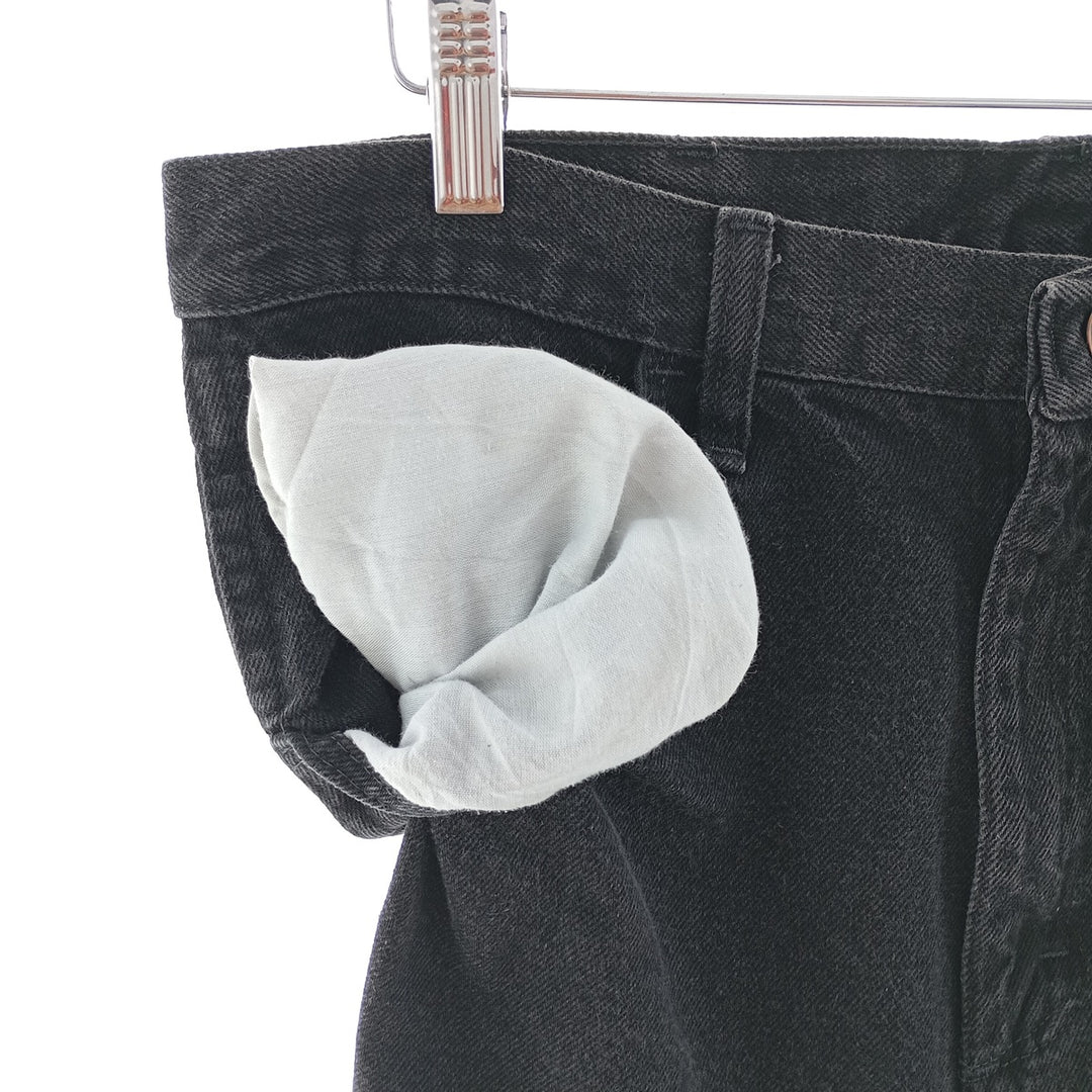 Rustler Black Denim Straight Denim Pants for Men, W34 equivalent cotton black type Vintage Second Hand