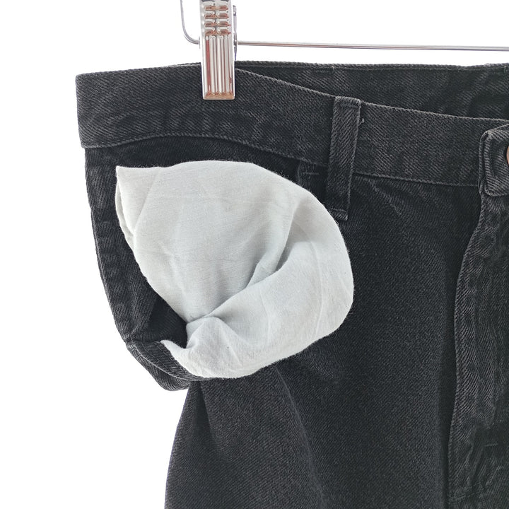 Rustler Black Denim Straight Denim Pants for Men, W34 equivalent cotton black type Vintage Second Hand