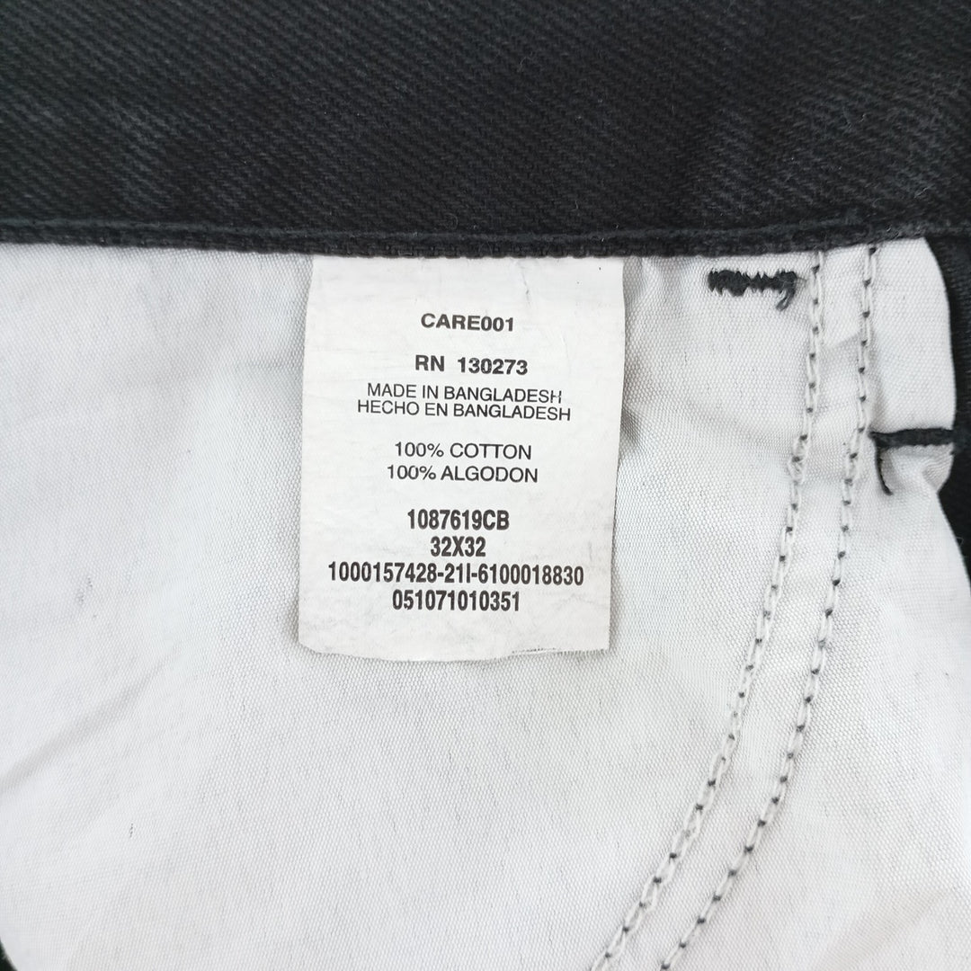 Rustler Black Denim Straight Denim Pants for Men, W32 equivalent cotton black type Vintage Second Hand