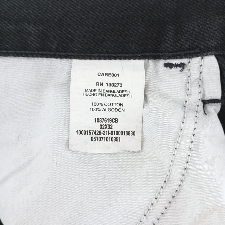 Rustler Black Denim Straight Denim Pants for Men, W32 equivalent cotton black type Vintage Second Hand