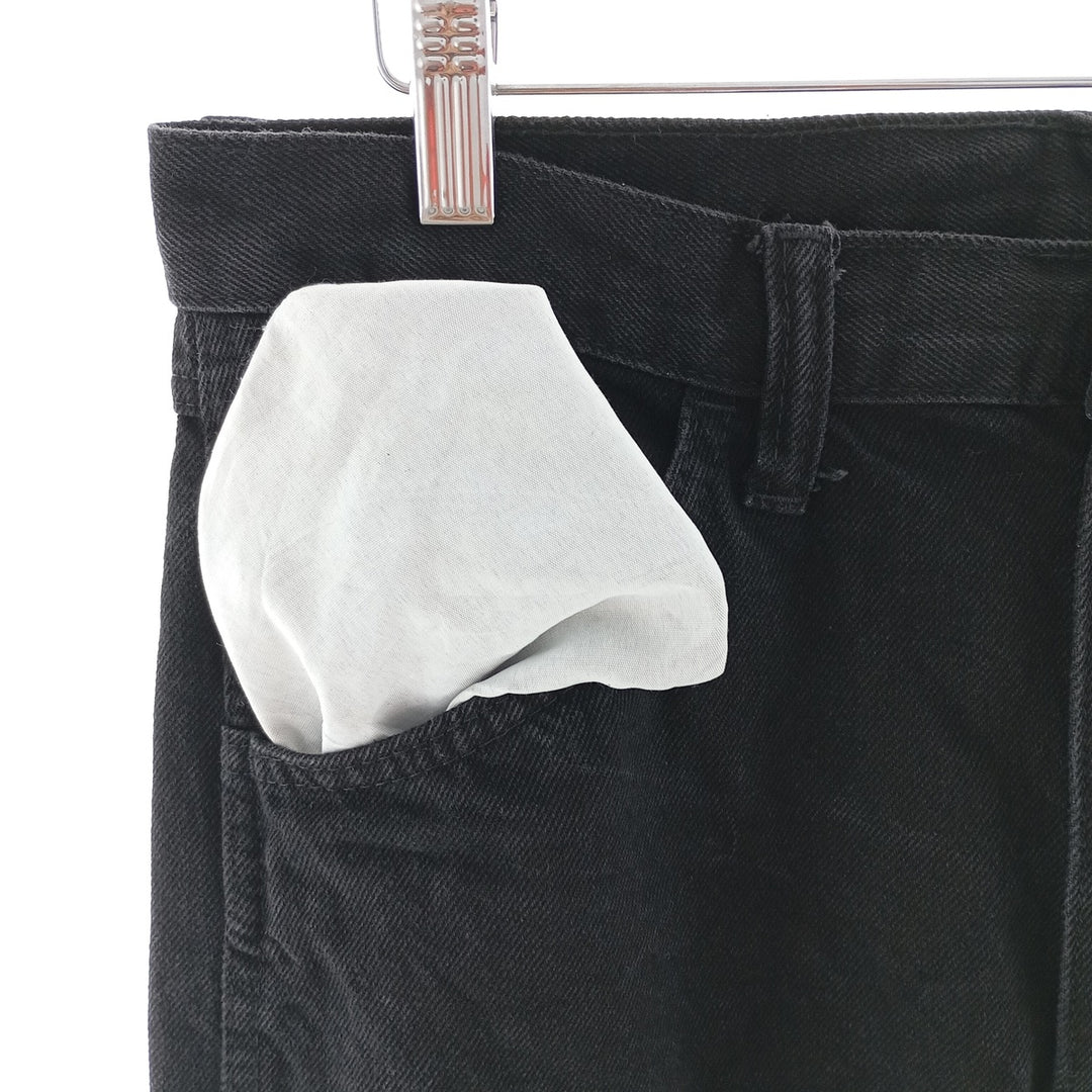 Rustler Black Denim Straight Denim Pants for Men, W32 equivalent cotton black type Vintage Second Hand