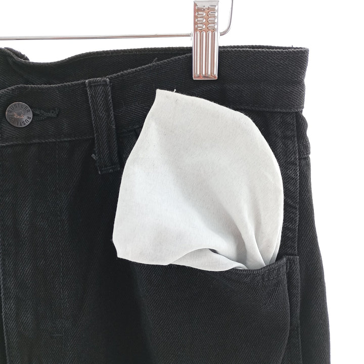 Rustler Black Denim Straight Denim Pants for Men, W32 equivalent cotton black type Vintage Second Hand