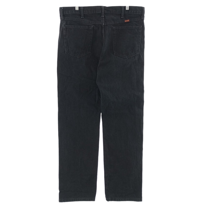 Rustler Black Denim Straight Denim Pants for Men, W37 cotton black type Vintage Second Hand
