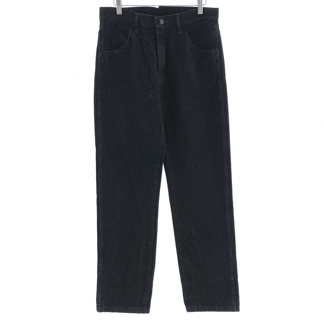 Rustler Black Denim Straight Denim Pants for Men, W31 equivalent cotton black type Vintage Second Hand