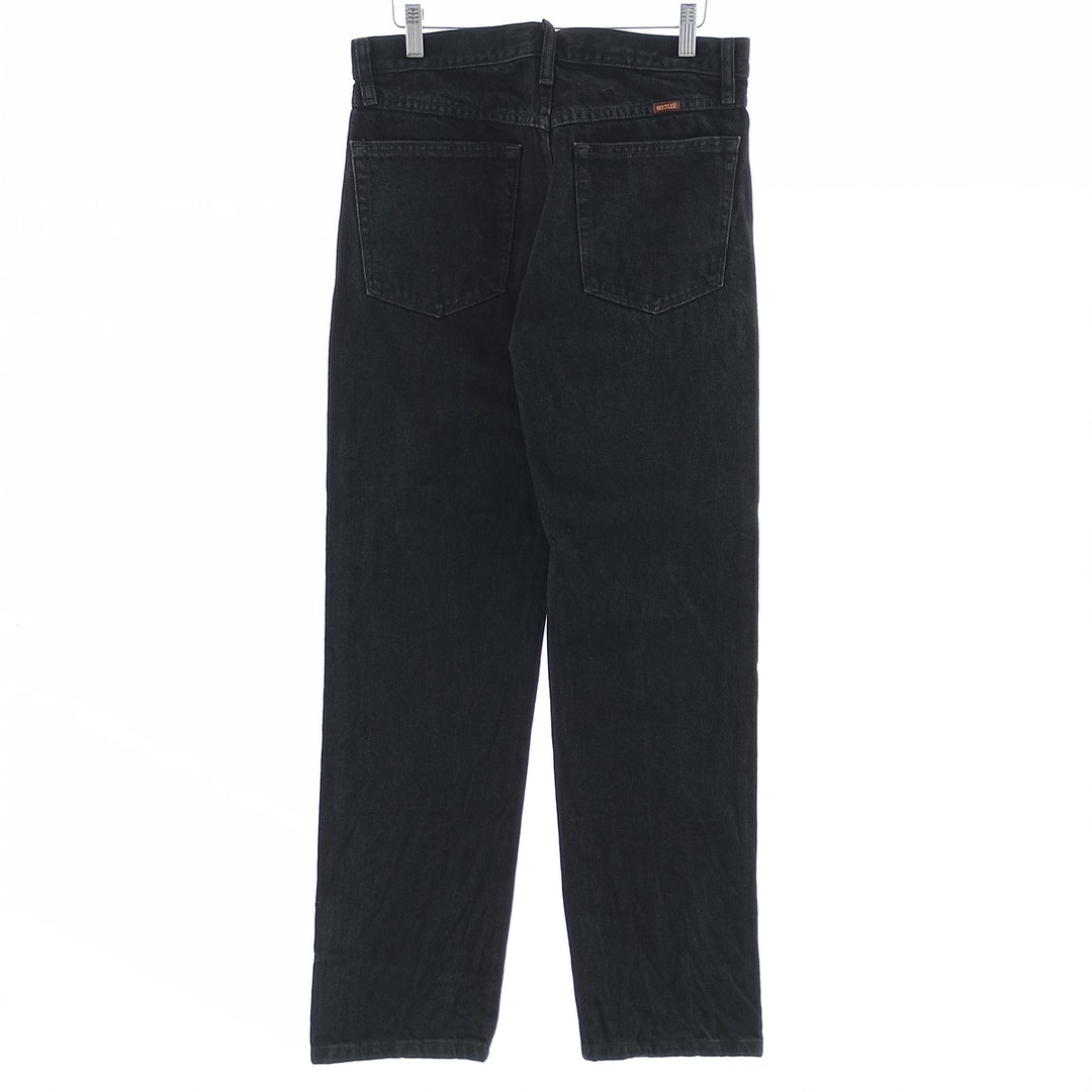 Rustler Black Denim Straight Denim Pants for Men, W31 equivalent cotton black type Vintage Second Hand