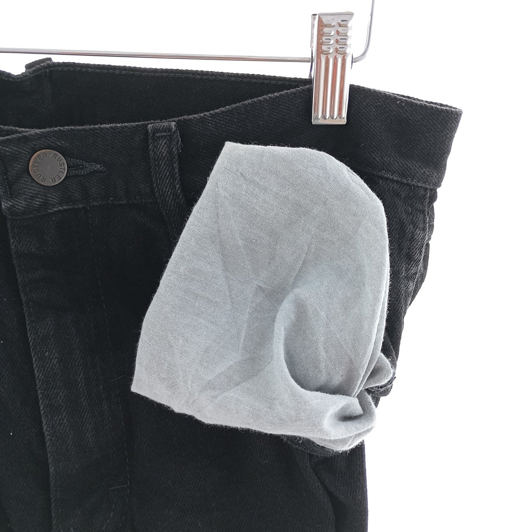 Rustler Black Denim Straight Denim Pants for Men, W31 equivalent cotton black type Vintage Second Hand