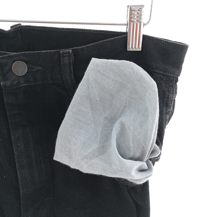 Rustler Black Denim Straight Denim Pants for Men, W31 equivalent cotton black type Vintage Second Hand