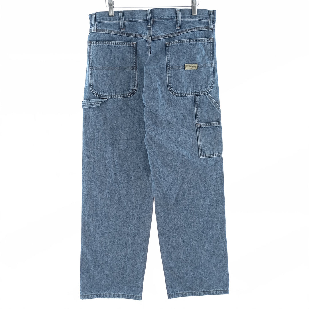 00'S Wrangler CARPENTER denim painter pants for men, equivalent to W34 cotton blue type Vintage Second Hand