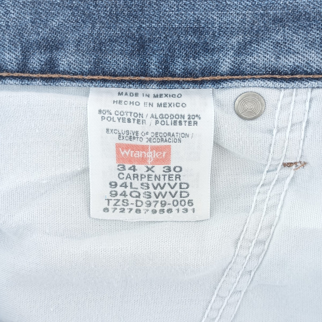 00'S Wrangler CARPENTER denim painter pants for men, equivalent to W34 cotton blue type Vintage Second Hand