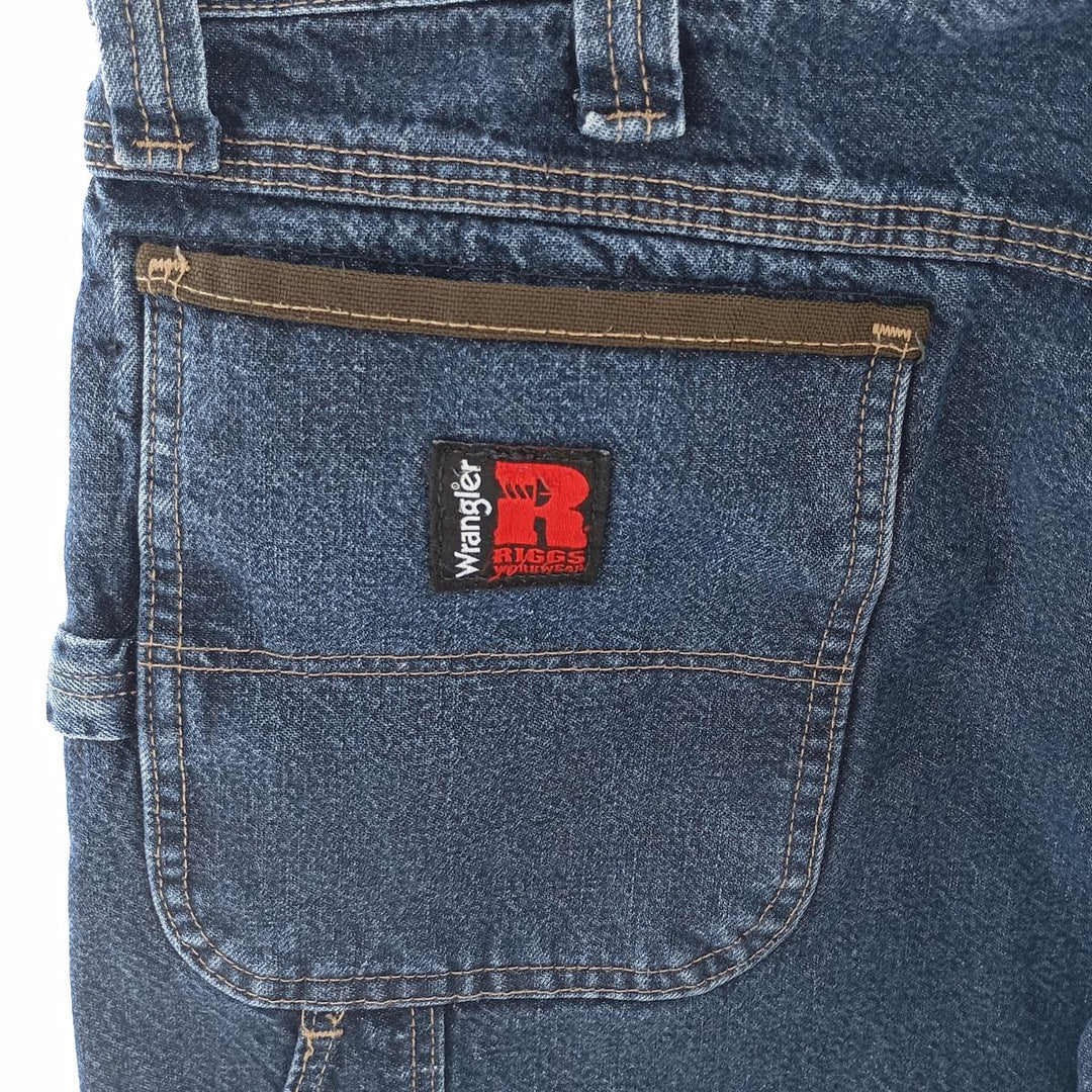 Wrangler RIGGS WORKWEAR Denim Painter Pants Men's W36 equivalent cotton blue type Vintage Second Hand