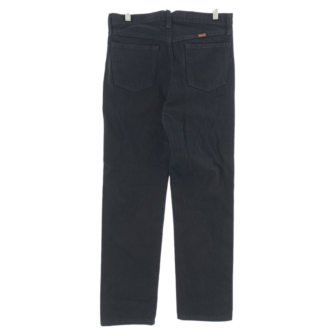 Rustler Black Denim Straight Denim Pants for Men, W31 equivalent cotton black type Vintage Second Hand