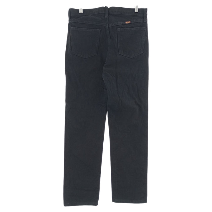 Rustler Black Denim Straight Denim Pants for Men, W31 equivalent cotton black type Vintage Second Hand