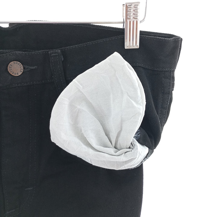Rustler Black Denim Straight Denim Pants for Men, W31 equivalent cotton black type Vintage Second Hand