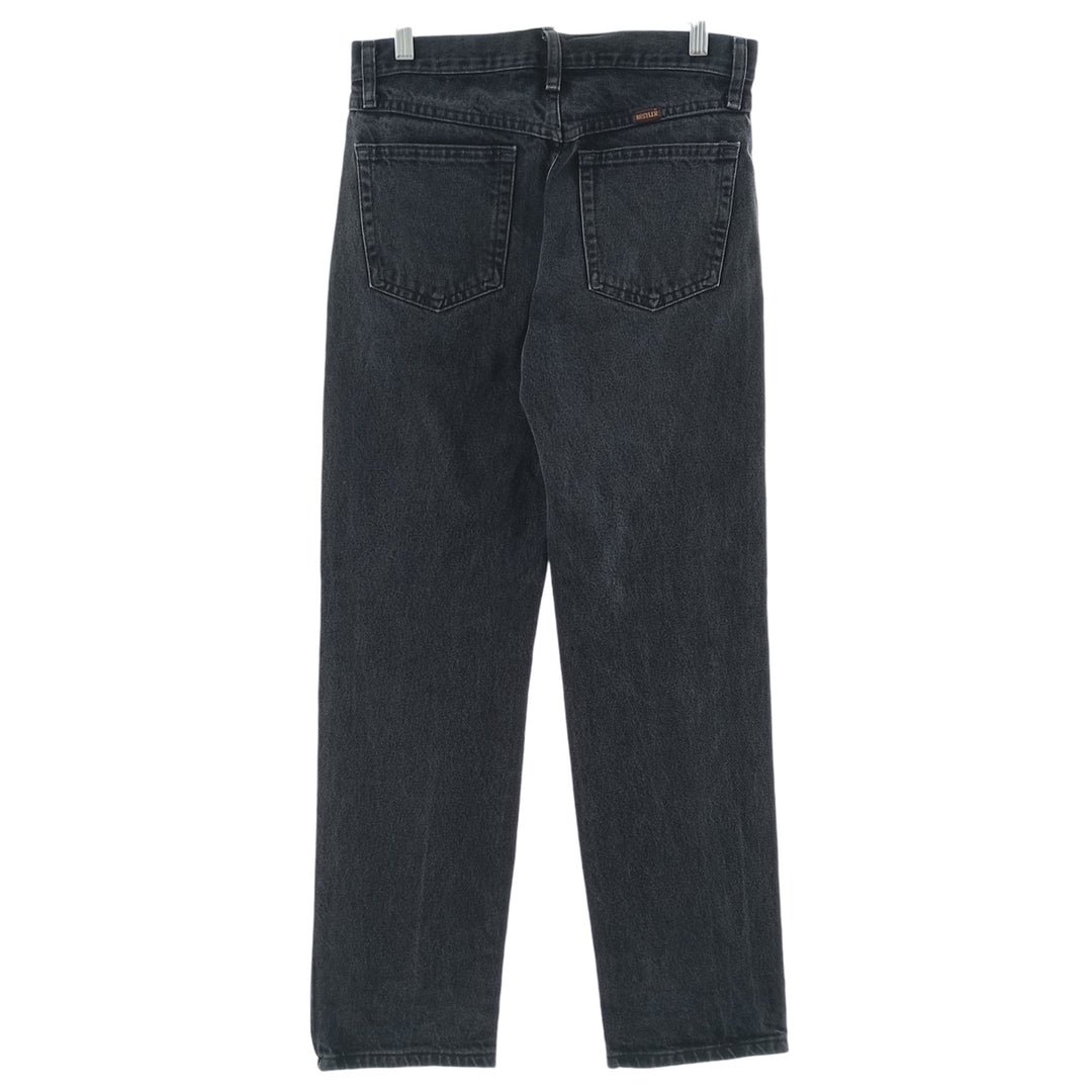 RUSTLER Men's Black Denim Tapered Denim Pants (W30 equivalent) cotton black type Vintage Second Hand