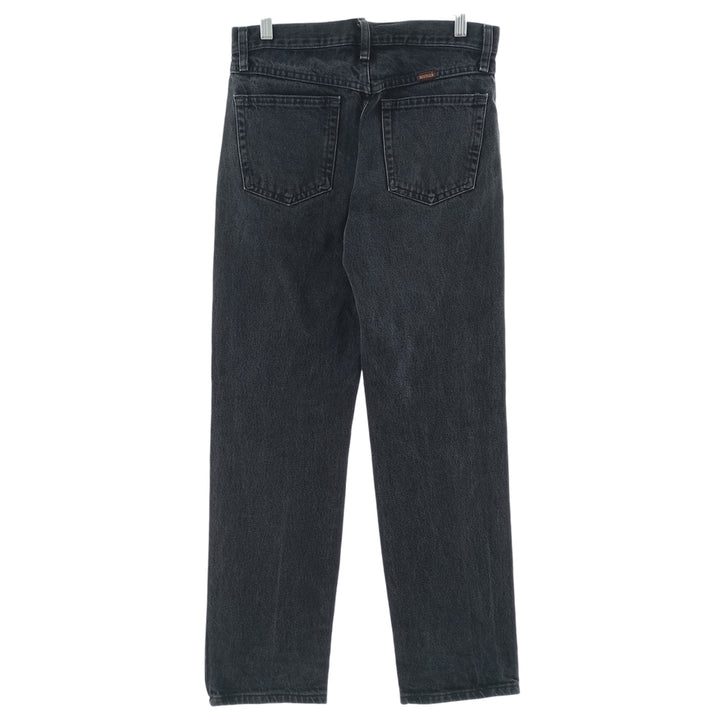 RUSTLER Men's Black Denim Tapered Denim Pants (W30 equivalent) cotton black type Vintage Second Hand