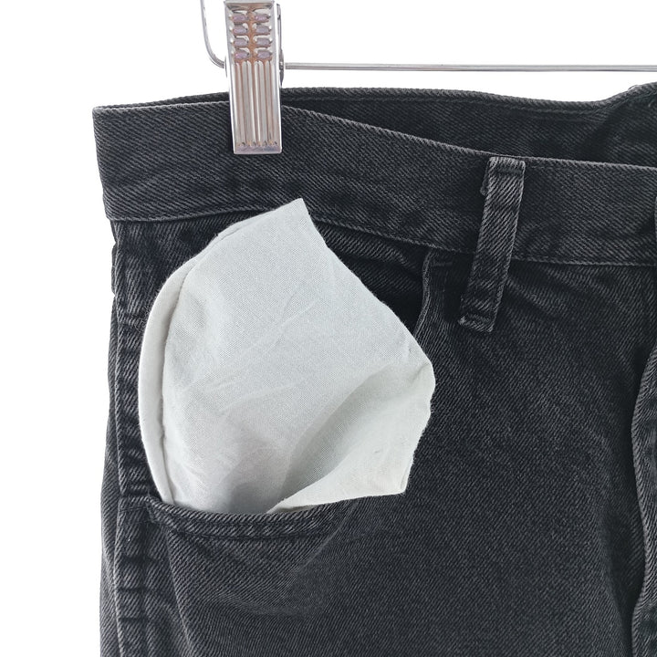 RUSTLER Men's Black Denim Tapered Denim Pants (W30 equivalent) cotton black type Vintage Second Hand