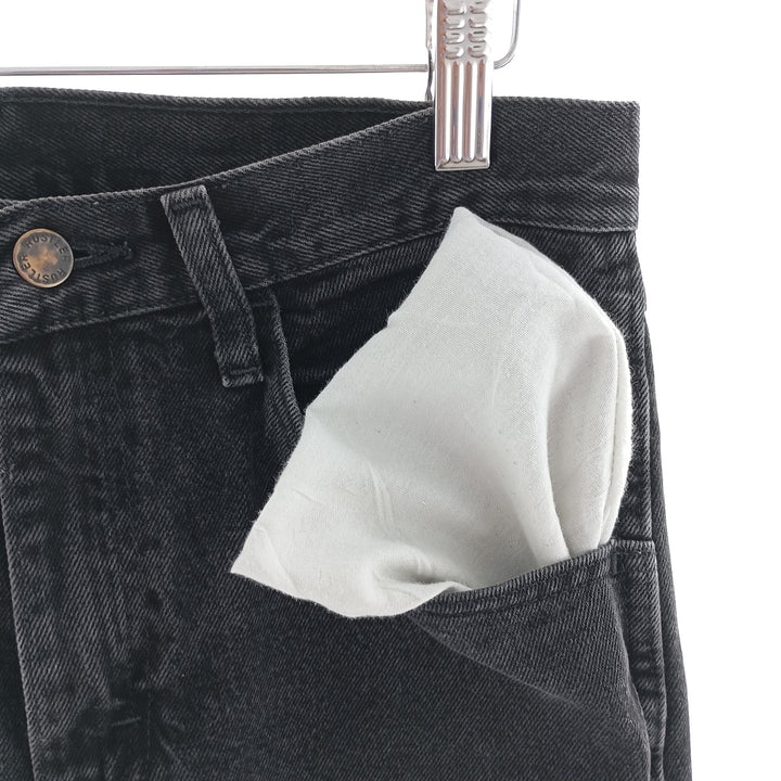 RUSTLER Men's Black Denim Tapered Denim Pants (W30 equivalent) cotton black type Vintage Second Hand