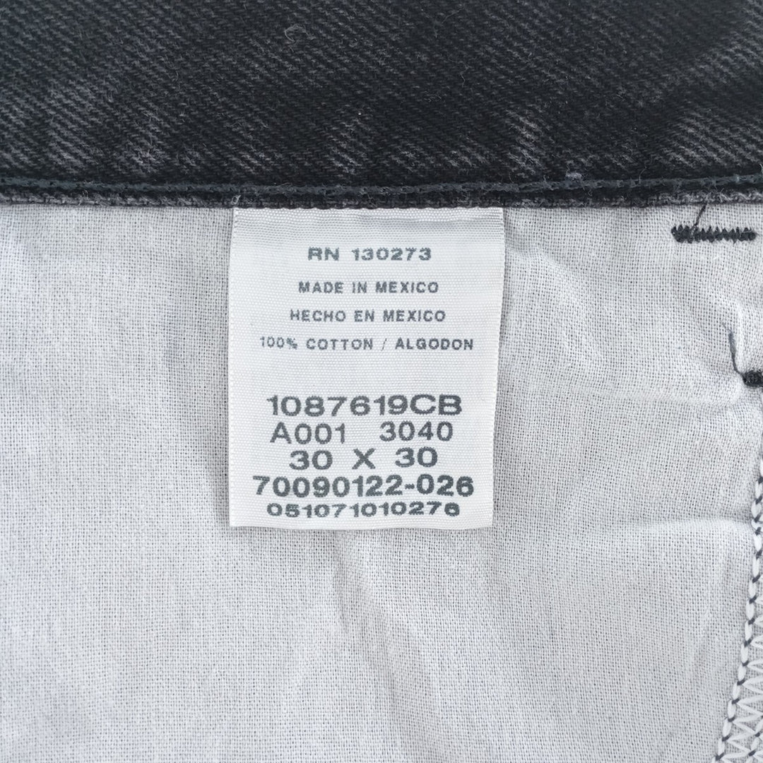 RUSTLER Men's Black Denim Tapered Denim Pants (W30 equivalent) cotton black type Vintage Second Hand