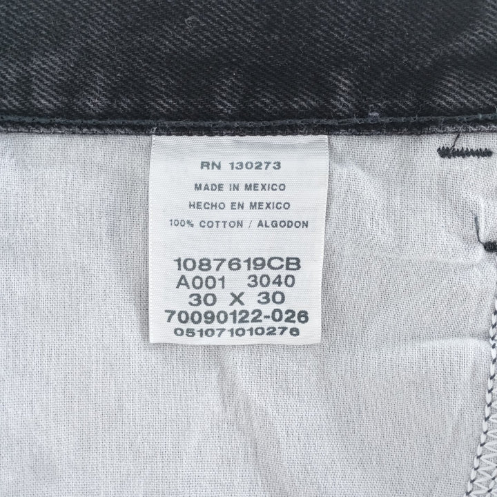 RUSTLER Men's Black Denim Tapered Denim Pants (W30 equivalent) cotton black type Vintage Second Hand