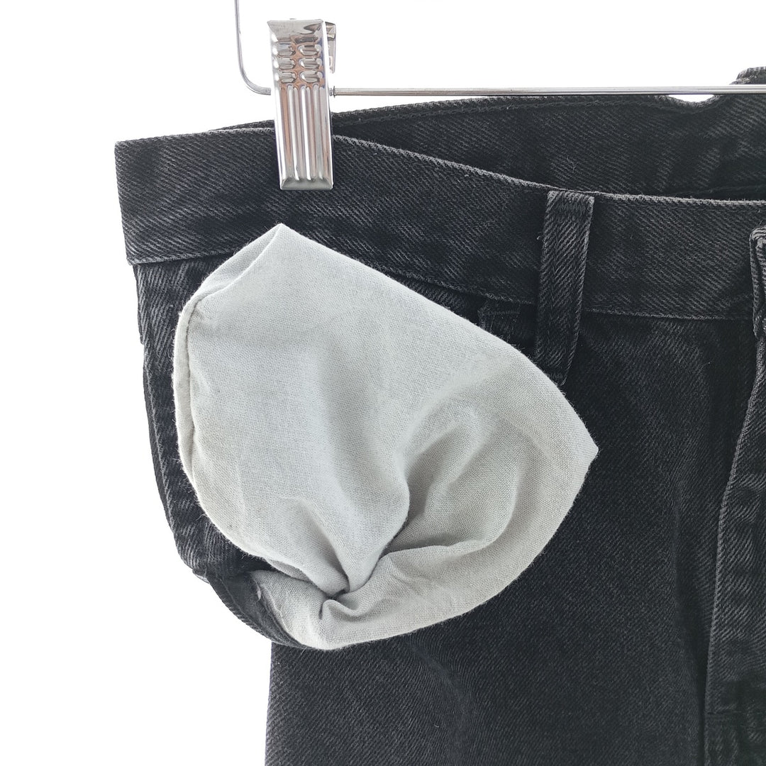 RUSTLER Men's Black Denim Tapered Denim Pants (W30 equivalent) cotton black type Vintage Second Hand