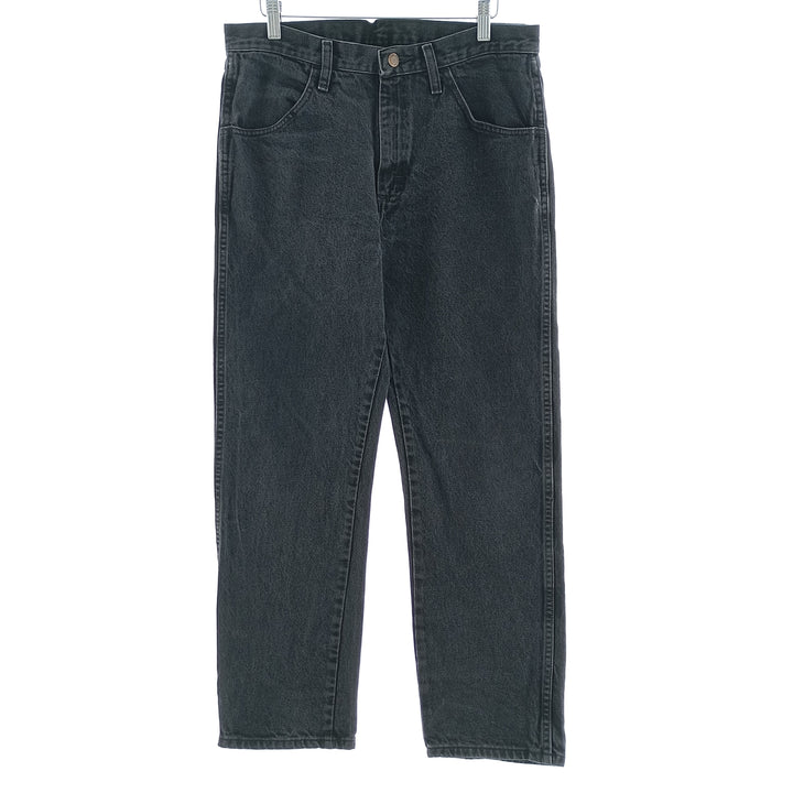 Rustler Black Denim Straight Denim Pants for Men, W32 equivalent cotton black type Vintage Second Hand