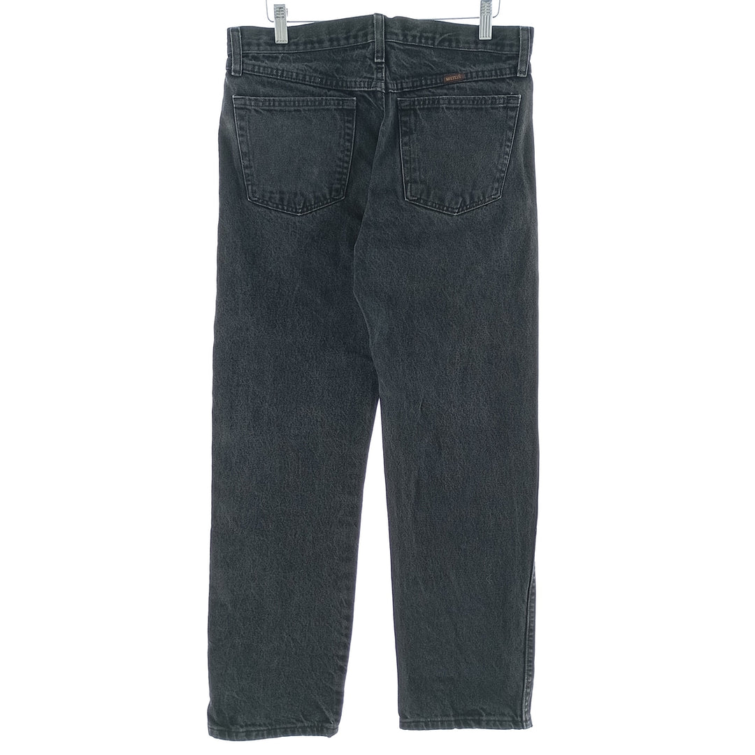 Rustler Black Denim Straight Denim Pants for Men, W32 equivalent cotton black type Vintage Second Hand