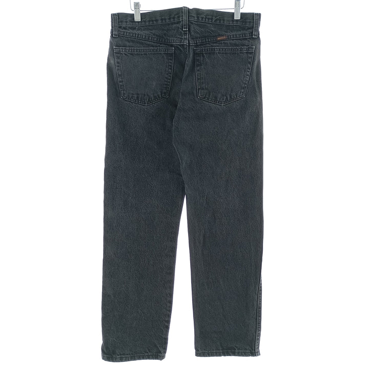 Rustler Black Denim Straight Denim Pants for Men, W32 equivalent cotton black type Vintage Second Hand