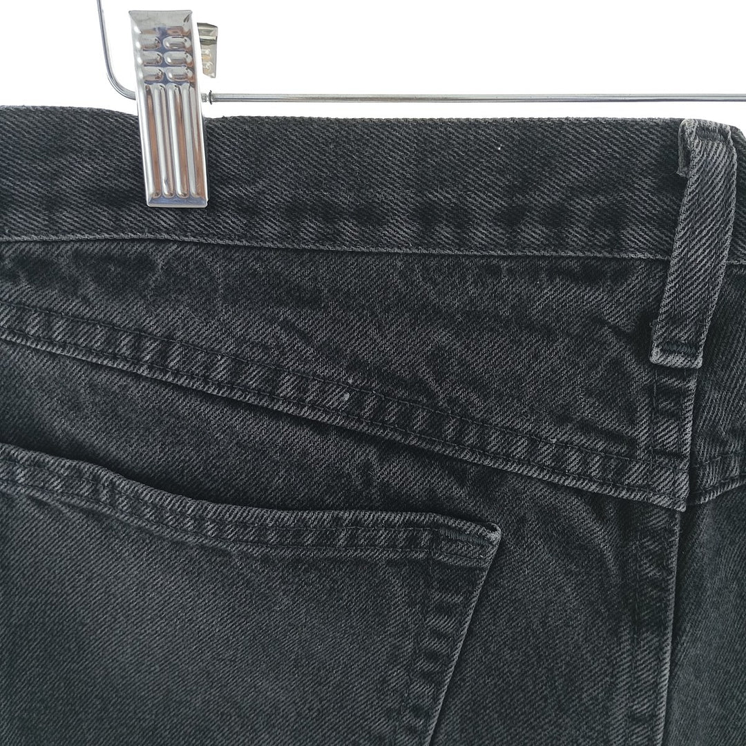 Rustler Black Denim Straight Denim Pants for Men, W32 equivalent cotton black type Vintage Second Hand