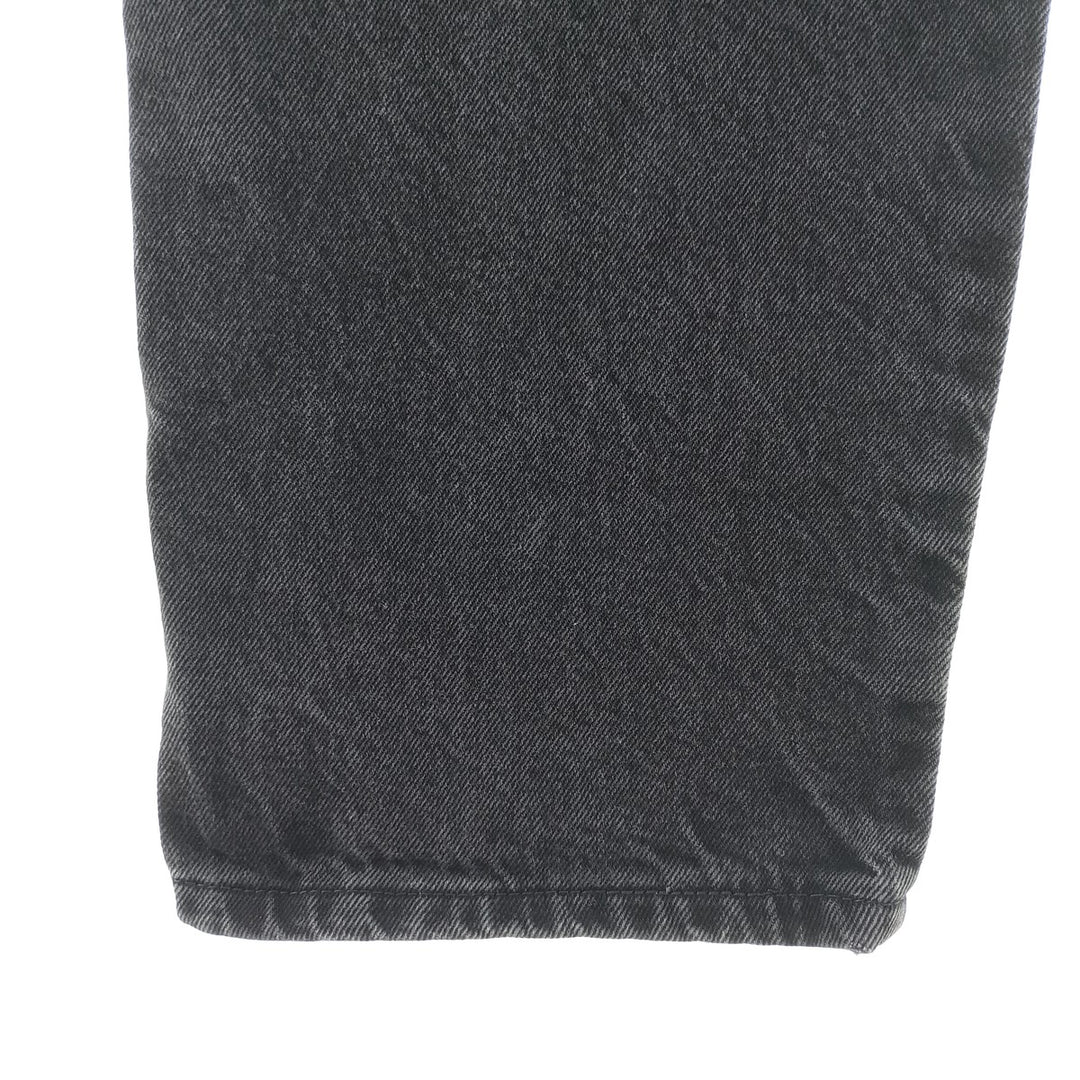 Rustler Black Denim Straight Denim Pants for Men, W32 equivalent cotton black type Vintage Second Hand