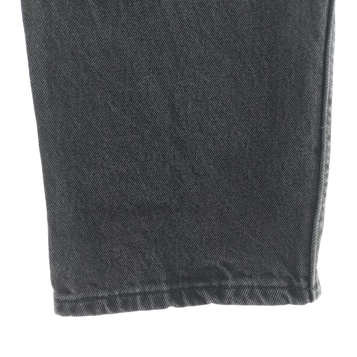Rustler Black Denim Straight Denim Pants for Men, W32 equivalent cotton black type Vintage Second Hand