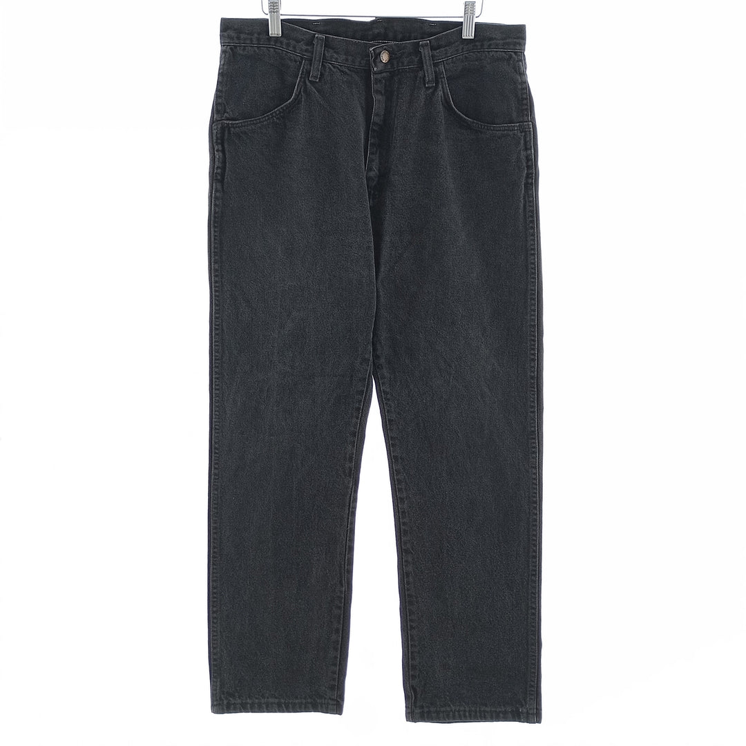 Rustler Black Denim Straight Denim Pants for Men, W34 equivalent unclear black type Vintage Second Hand