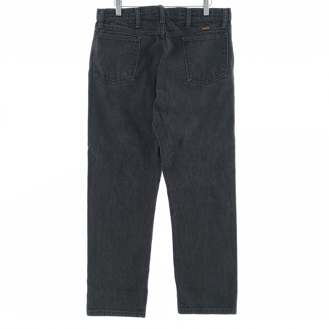 Rustler Black Denim Straight Denim Pants for Men, W34 equivalent unclear black type Vintage Second Hand