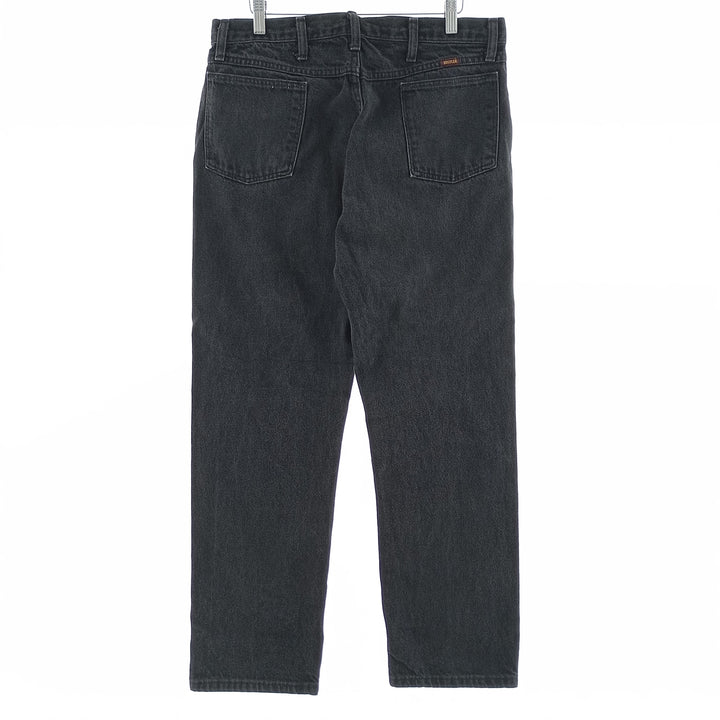 Rustler Black Denim Straight Denim Pants for Men, W34 equivalent unclear black type Vintage Second Hand
