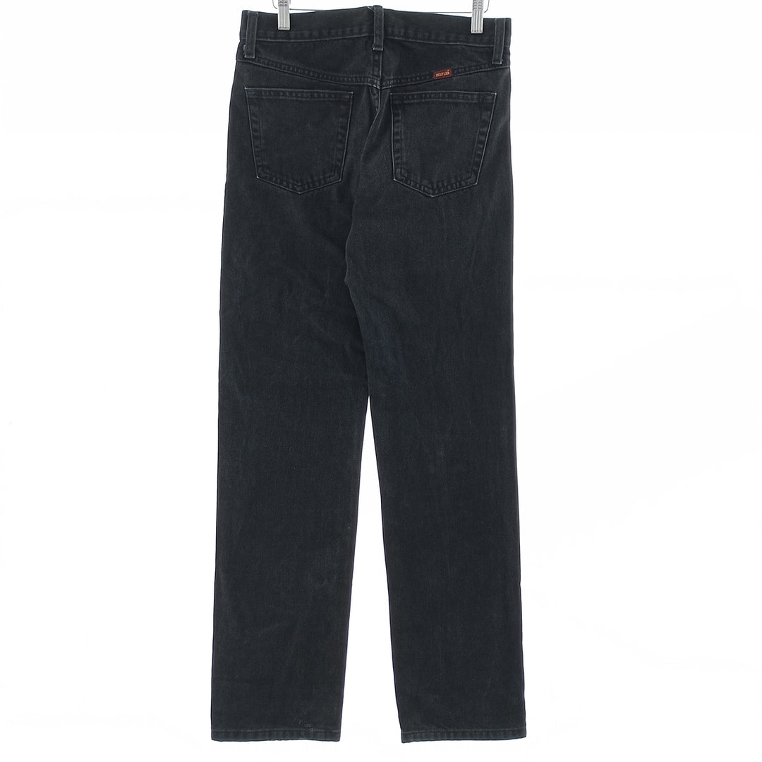 RUSTLER Men's Black Denim Tapered Denim Pants (W30 equivalent) cotton black type Vintage Second Hand