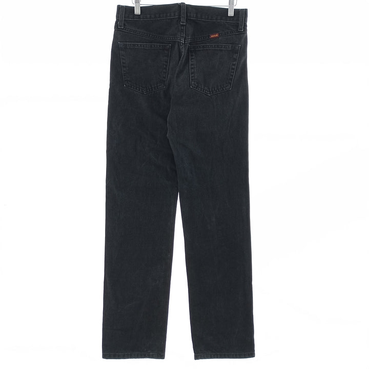 RUSTLER Men's Black Denim Tapered Denim Pants (W30 equivalent) cotton black type Vintage Second Hand