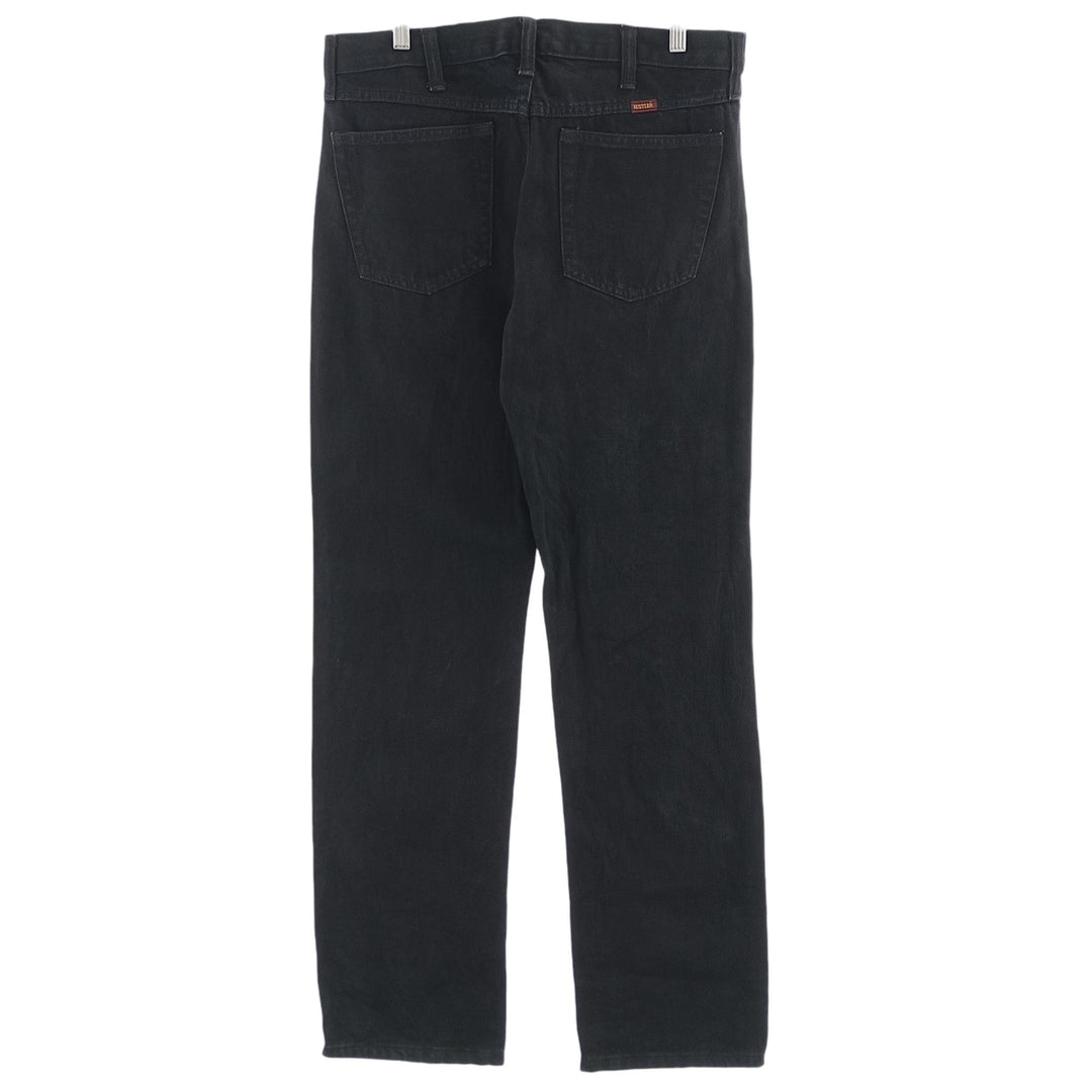 Rustler Black Denim Straight Denim Pants for Men, W34 equivalent cotton black type Vintage Second Hand
