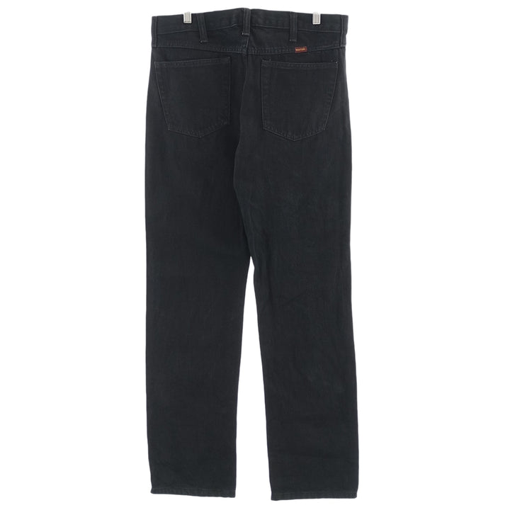 Rustler Black Denim Straight Denim Pants for Men, W34 equivalent cotton black type Vintage Second Hand