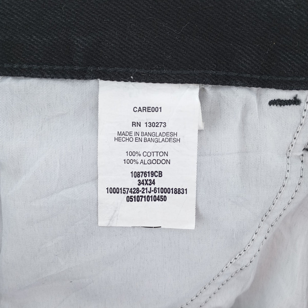 Rustler Black Denim Straight Denim Pants for Men, W34 equivalent cotton black type Vintage Second Hand
