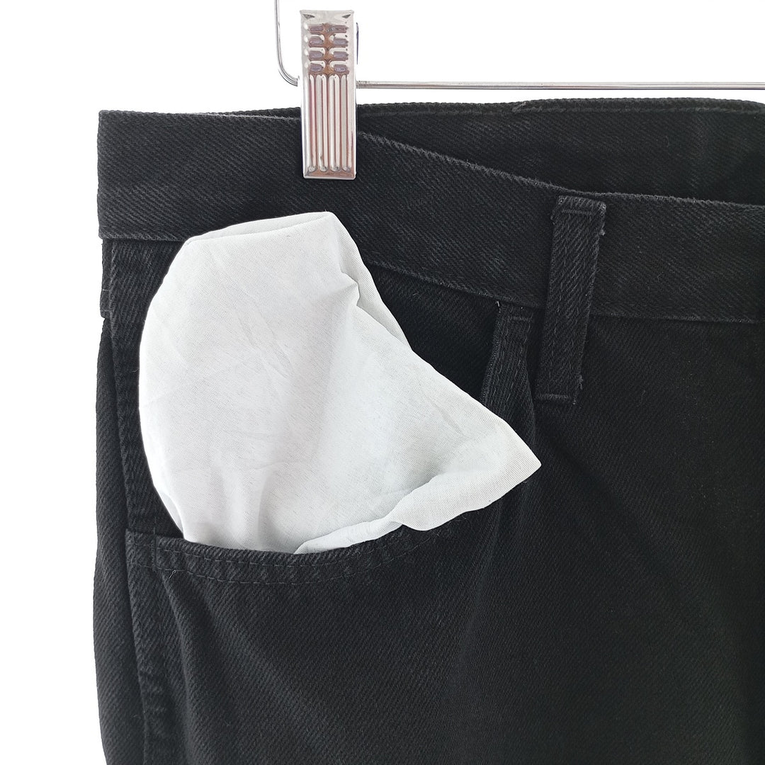 Rustler Black Denim Straight Denim Pants for Men, W34 equivalent cotton black type Vintage Second Hand