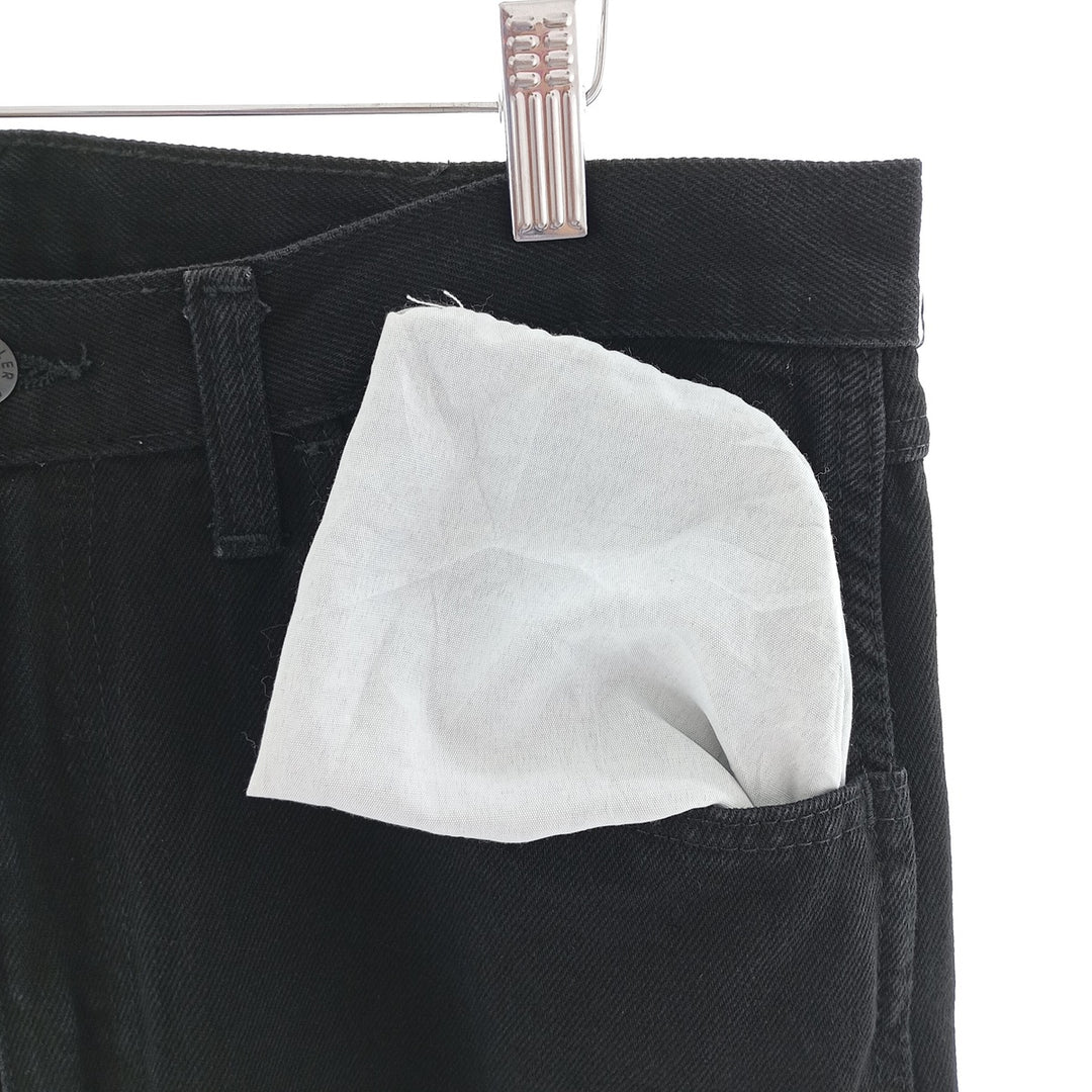 Rustler Black Denim Straight Denim Pants for Men, W34 equivalent cotton black type Vintage Second Hand