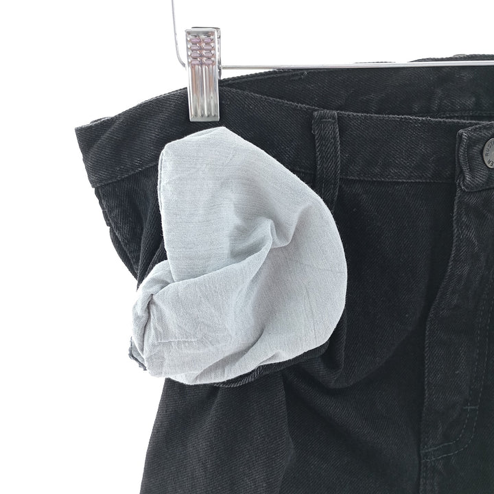 Rustler Black Denim Tapered Denim Pants, Men's Size 34 cotton black type Vintage Second Hand