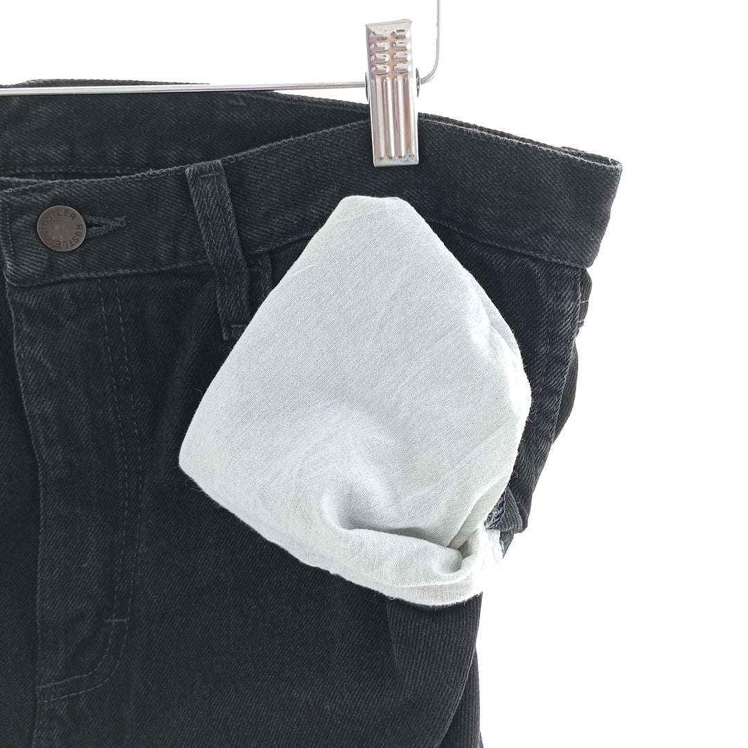 Rustler Black Denim Tapered Denim Pants, Men's Size 34 cotton black type Vintage Second Hand