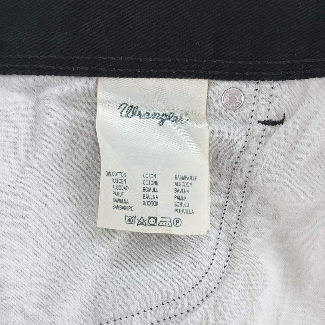 Wrangler REGULAR FIT Black Denim Straight Denim Pants Men's W34 cotton black type Vintage Second Hand