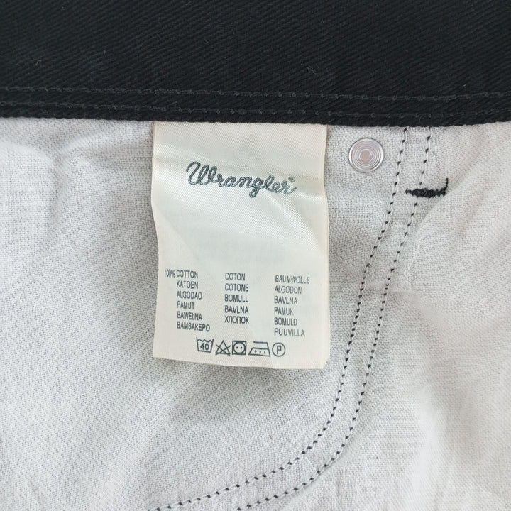 Wrangler REGULAR FIT Black Denim Straight Denim Pants Men's W34 cotton black type Vintage Second Hand